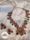 Jadau Kundan Lotus Neckpiece Pink Jewellery