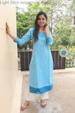 Light Blue Sequence Kurta Kurtas