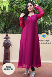 Magenta Georgette Anarkali - D01 (Edd 12-15 Days) Sets