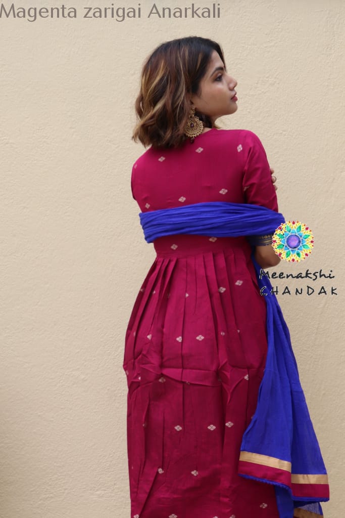 Magenta Zarigai Kurta With Dupatta Limited Edition