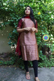 Merron Banaras Silk Kurta With Duppatta Kurtas