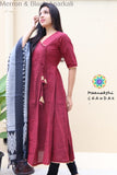 Merron & Black Ikkat Anarkali Limited Edition
