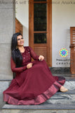 Merron & Self Tissue Sequence Anarkali Ethnic