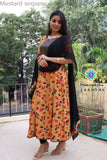 Mustard Sequence Anarkali With Dupatta Limited Edition