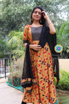 Mustard Sequence Anarkali With Dupatta Limited Edition