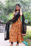Mustard Sequence Anarkali With Dupatta Limited Edition