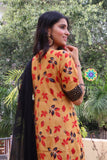 Mustard Sequence Anarkali With Dupatta Limited Edition