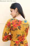 Mustard Slim Fit Maxi Ethnic