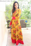 Mustard Slim Fit Maxi Ethnic
