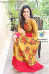 Mustard Slim Fit Maxi Ethnic