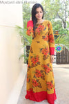 Mustard Slim Fit Maxi Ethnic