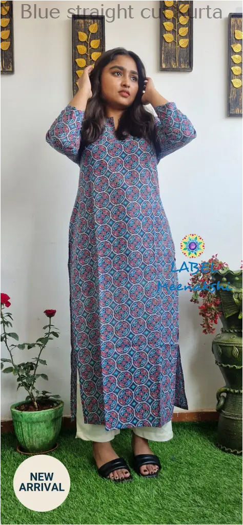 Navi Blue straight cut kurta KURTAS