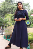 Navy Sequence A Line Kurta Limited Edition