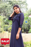 Navy Sequence A Line Kurta S Limited Edition