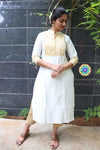Off White & Golden Kurta Kurtas