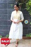Off White & Golden Kurta Kurtas