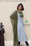 Olive Dobby Sequence Anarkali Limited Edition