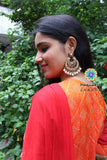 Orange & Red Sequence Anarkali With Dupatta Sets