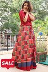 Peach & Red Skirt Set S Limited Edition