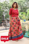 Peach & Red Skirt Set Limited Edition