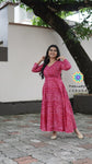 Pink Bhandhini Anarkali Anarkali