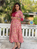 Pink Floral Summer Anarkali Anarkali