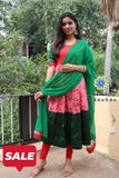 Pink & Red Sequence Anarkali With Dupatta S Sets