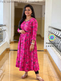 Pink Summer Floral Anarkali Anarkali