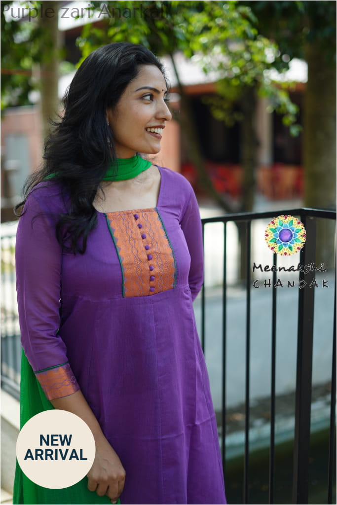 Purple zari Anarkali Small SET T&D