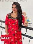Red & Black Summer Floral Anarkali Anarkali