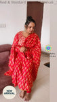 Red & Mustard Jaipuri Anarkali _Stole Stoles