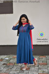 Teel Blue With Banaras Anarkali Sets