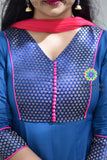 Teel Blue With Banaras Anarkali Sets