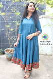 Teal Plain Anarkali Anarkali