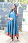Teal Plain Anarkali Anarkali