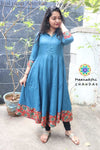 Teal Plain Anarkali Anarkali