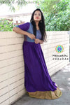 Violet & Aqua Checks Long Dress Ethnic