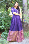 Violet Long Zari Dress Ethnic