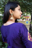 Violet Long Zari Dress Ethnic