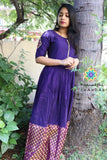 Violet Long Zari Dress Ethnic