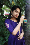 Violet Long Zari Dress Ethnic