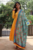 Yellow Anarkali With Dupatta Sets