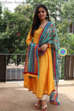 Yellow Anarkali With Dupatta Sets