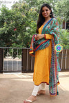 Yellow Anarkali With Dupatta Sets