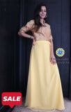 Yellow And Golden Beige Skirt Crop Top S Skirts & Tops